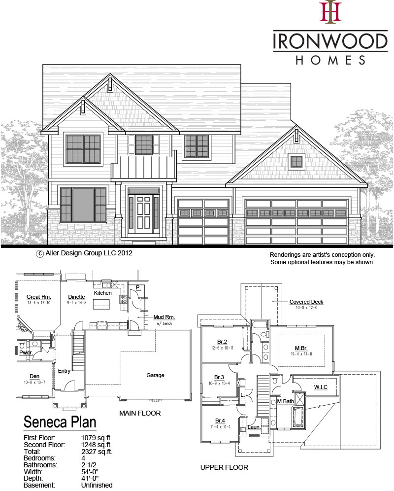 Saratoga II floor plan sheet